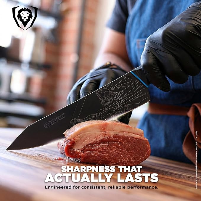 Dalstrong Knife Set - 2 Piece - BATMAN™ Shadow Black Edition - 8" Chef Knife 3.75" Paring Knife - High Carbon 7Cr17MoV Steel - Black Titanium Kitchen Knife - Collection Item - G10 Handle - Sheath