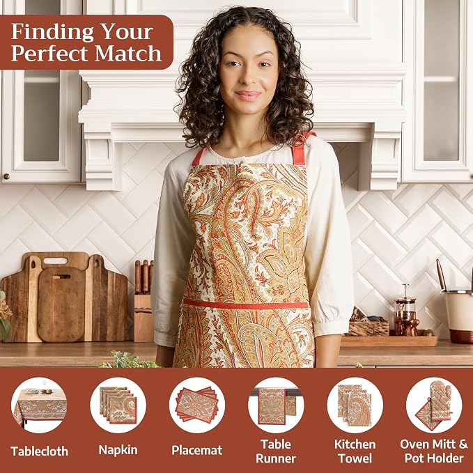 Maison d' Hermine 100% Cotton Apron for women with Pocket Kitchen Chef Apron for Men Cooking Spring Summer