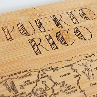 Totally Bamboo A Slice of Life Puerto Rico Serving and Cutting Board, 11" x 8.75"