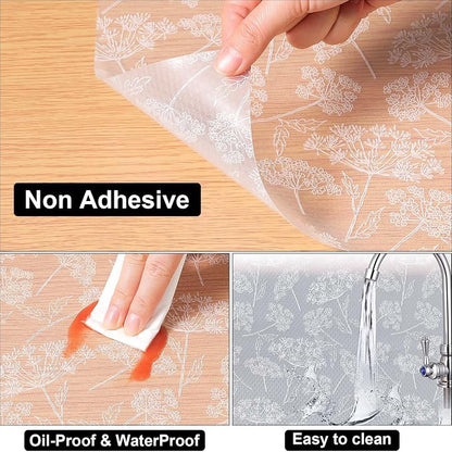 Cooyes Shelf Liner Drawer Liners, Shelf Liners for Kitchen Cabinets, Non-Adhesive Cabinet Liner, EVA Waterproof Non-Slip Refrigerator Liners for Kitchen Drawers
