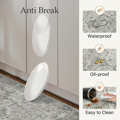 GENIMO Kitchen Mats for Floor, Washable Anti Fatigue Mat for Cushioned, 17.3"x59", Waterproof Kitchen Rugs, Non Slip Foam Comfort Standing Mat Rug for Home, Runner, Sink, Laundry, Stone Gray