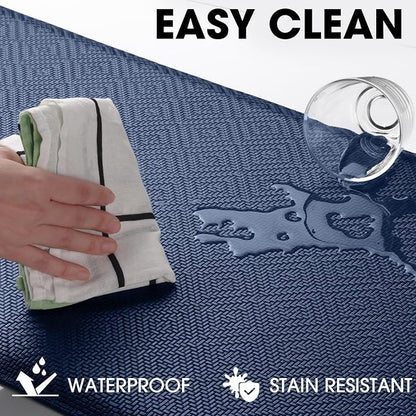 Mattitude Kitchen Mat Cushioned Anti-Fatigue Floor Mat Water Resistant Non-Slip Mats and Rugs Standing and Comfort Desk Mats for House Sink Office Laundry (Blue, 17.3"x60")