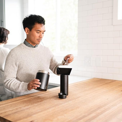 MiiR Flip Traveler 16oz | Double-Wall Vacuum Insulated with Flip Lid, BPA-Free Stainless Steel Construction, Insulated Tumbler for Hot or Cold Drinks