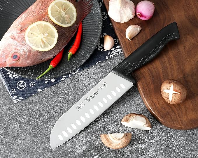 Cuisine Pro 7-Inch Chef Knife – NSF Certified High Carbon Stainless Steel Blade – Extra-Wide Razor-Sharp Edge – Ergonomic Non-Slip Handle – Dishwasher Safe