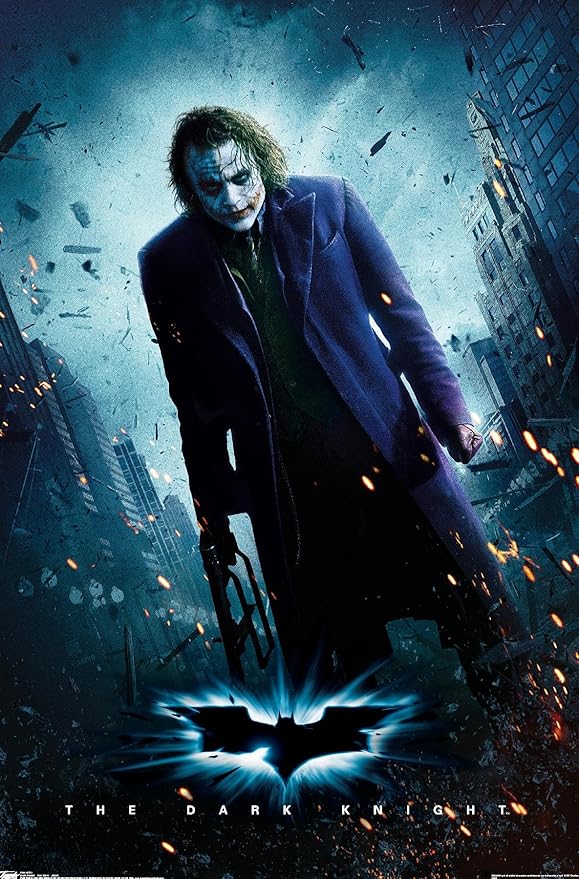 Trends International DC Comics Movie - The Dark Knight - The Joker - One Sheet Wall Poster, 22.375" x 34", Premium Unframed Version
