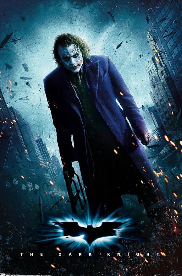 Trends International DC Comics Movie - The Dark Knight - The Joker - One Sheet Wall Poster, 14.725" x 22.375", Premium Unframed Version