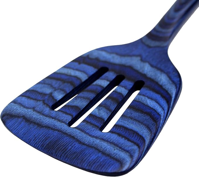 Totally Bamboo Baltique Malta Collection 12-1/2" Wooden Slotted Spatula, Safe for Nonstick