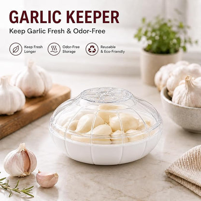 Garlic Keeper Garlic Saver Garlic Storage Containers Reusable Garlic Holder Organizer