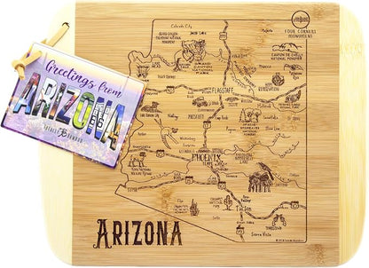 Totally Bamboo A Slice of Life Arizona State Serving and Cutting Board, 11" x 8.75"