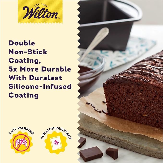 Wilton Platinum Non-Stick Loaf Pan - Stainless Steel Bakeware - Perfect for Baking, Roasting & Cooking - Made without PFAS - Packaging May Vary - 9 x 5 x 2.75 Inches
