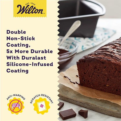 Wilton Platinum Non-Stick Loaf Pan - Stainless Steel Bakeware - Perfect for Baking, Roasting & Cooking - Made without PFAS - Packaging May Vary - 9 x 5 x 2.75 Inches