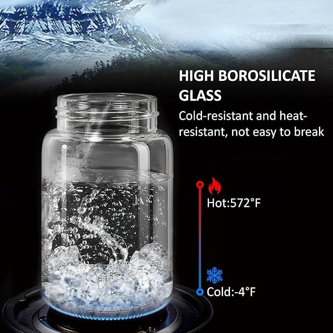 18 oz/550 ml Clear Glass Storage Canister with Airtight Wooden Lid, Small Overnight Oats Containers, Cute Decorative Salad Jar for Snacks Yogurt Spice Sugar Cereal Fruit Coffee Tea -4 Pack