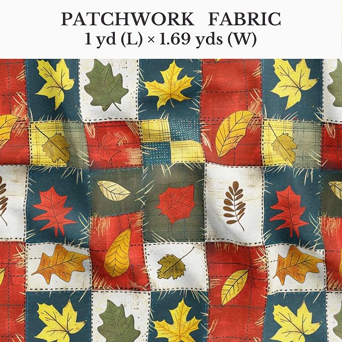 100% Cotton Fabric by the Yard – Turkish Quality Quilting & Sewing Fabric, 1 Yard x 1.69 Yards Wide, Patchwork Cotton for Crafts
