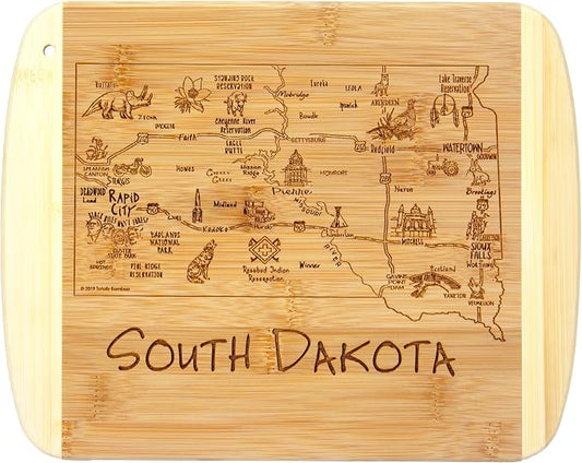 Totally Bamboo A Slice of Life South Dakota State Serving and Cutting Board, 11" x 8.75"