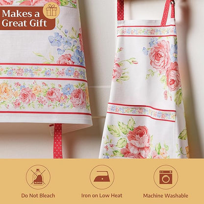 Maison d' Hermine 100% Cotton Apron for women with Pocket Kitchen Chef Apron for Men Cooking Spring Summer