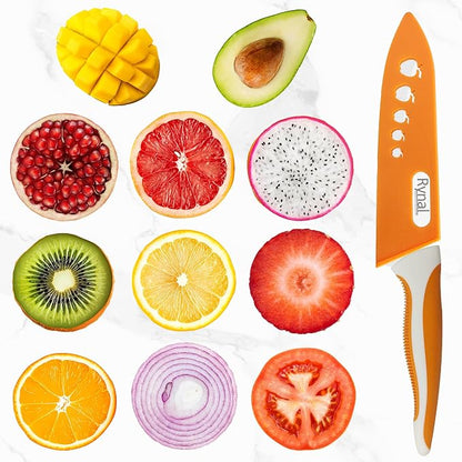 Ceramic Knife Set - 6" 5" 4" Sharp Ceramic Chef's Kitchen Knives with Blade Cover & Soft-Grip Handle