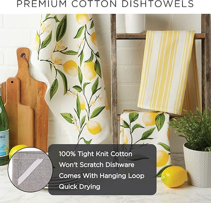 DII Lattice Basics Collection Kitchen Essentials, Dishtowel Set, Aqua, 2, Piece