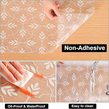 Cooyes Drawer Liner Shelf Liners for Kitchen Cabinets Refrigerator Liners Waterproof & Oil-Proof Kitchen Cupboard Liner Drawer Mats EVA Material Non Adhesive Fridge Liner for Shelves