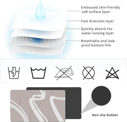 Golener Bar Counter Protector Absorbent Coffee Maker Spill Rug, Heat Resistant Tamping Mat Protects Against Spills, Water Proof Kitchen Decor, Use as Cup Mat