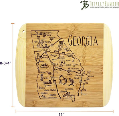 Totally Bamboo A Slice of Life Georgia State Serving and Cutting Board, 11" x 8.75"