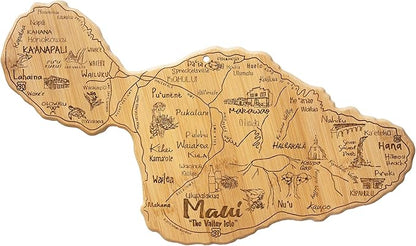 Totally Bamboo Destination Maui Serving and Cutting Board, Includes Hang Tie for Wall Display