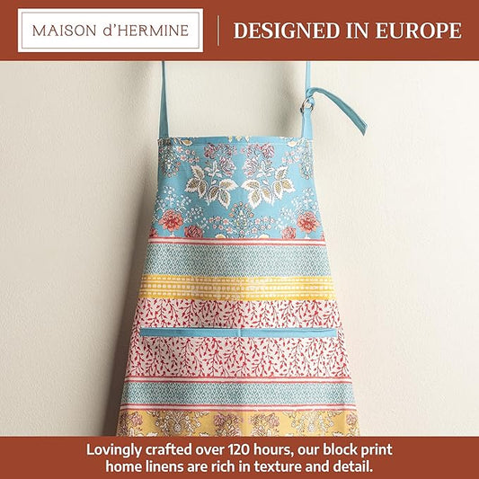 Maison d' Hermine 100% Cotton Apron for women with Pocket Kitchen Chef Apron for Men Cooking Spring Summer