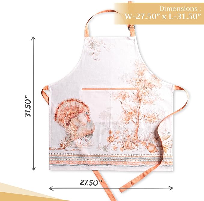 Maison d' Hermine 100% Cotton Apron for women with Pocket Kitchen Chef Apron for Men Cooking Spring Summer