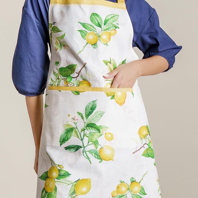 Maison d' Hermine 100% Cotton Apron for women with Pocket Kitchen Chef Apron for Men Cooking Spring Summer