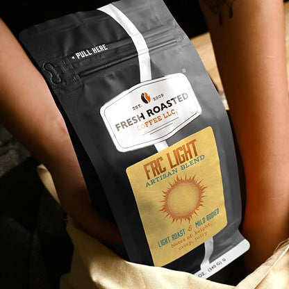 Fresh Roasted Coffee, FRC Light Roast Blend Whole Bean Coffee, Light Roast, Kosher, 12 oz