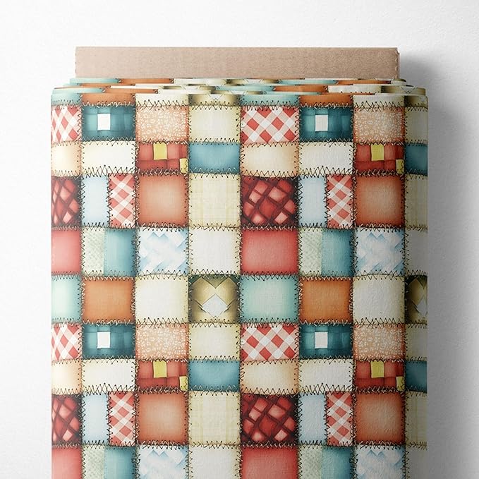 100% Cotton Fabric by the Yard – Turkish Quality Quilting & Sewing Fabric, 1 Yard x 1.69 Yards Wide, Patchwork Cotton for Crafts
