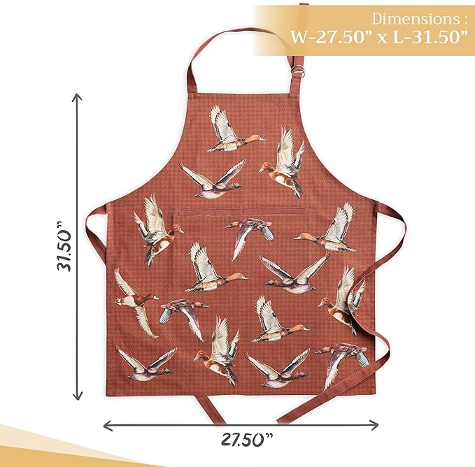 Maison d' Hermine 100% Cotton Apron for women with Pocket Kitchen Chef Apron for Men Cooking Spring Summer