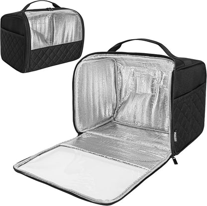 Wide Slot Toaster Cover 2 Slice with Enclosed Bottom and Side Pockets, Bag Compatible with Amazon Basics, Hamilton Beach,Cuisinart, Bella and Other 2 Slice Toaster, Black