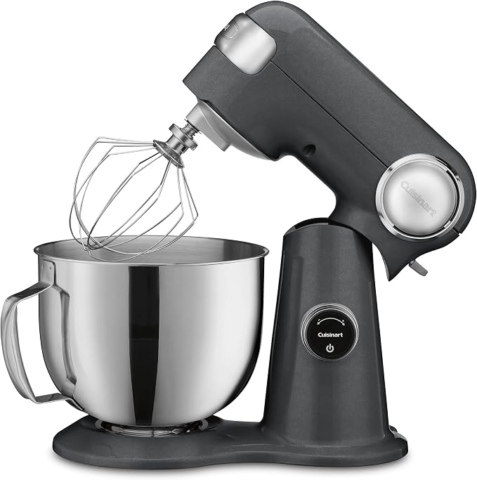 Cuisinart SMD-50GPH Precision Pro 5.5-Quart Digital Stand Mixer with 12-Speeds, 3 Preprogrammed Food Prep Settings, Mixing Bowl, Whisk, Flat Mixing Paddle, Dough Hook, and Splash Guard, Graphite