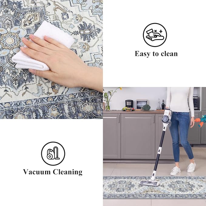 Cushioned Kitchen Rug Sets 3 Piece Anti Fatigue Kitchen Mats for Floor Non Slip Waterproof Kitchen Rugs and Mats Comfort Standing Mat Runner for Home Office,Sink,Laundry