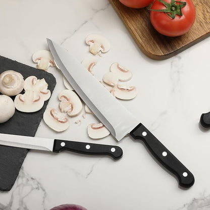 BAMBOO LAND- Kitchen Knife Set, 18 pcs, Stainless Steel Knife Set with Block and Sharpener