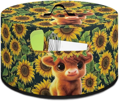 Baby Highland Cow Slow Cooker Dust Cover with Pocket 6-8 qt Crock for Pot Keep Small Kitchen Appliance Clean Kitchen Home Accessories Decor Cover