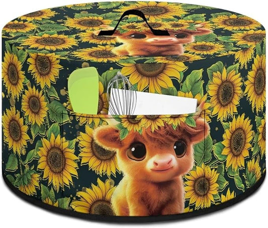 Baby Highland Cow Slow Cooker Dust Cover with Pocket 6-8 qt Crock for Pot Keep Small Kitchen Appliance Clean Kitchen Home Accessories Decor Cover