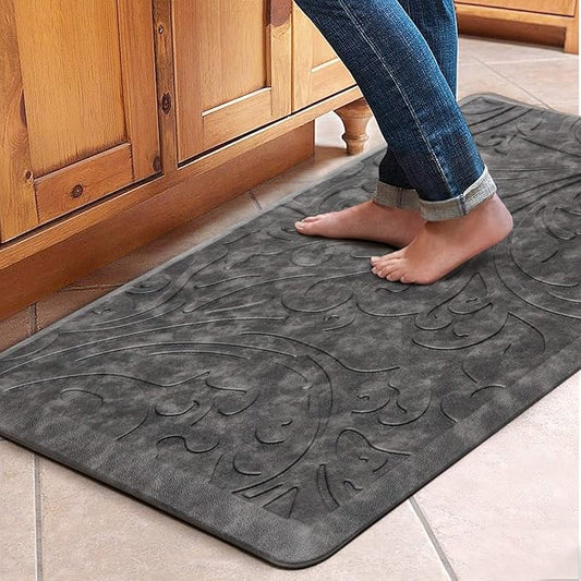 KMAT Kitchen Mat Cushioned Anti-Fatigue Floor Mat Waterproof Non-Slip Standing Mat Ergonomic Comfort Floor Mat Rug for Home,Office,Sink,Laundry,Desk 39"(L) x 20"(W),Grey