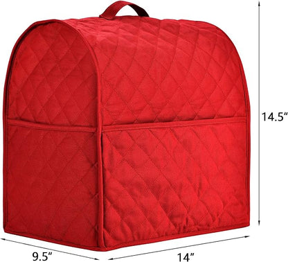 Stand Mixer Cover compatible with Kitchenaid Mixer, Fits All Tilt Head & Bowl Lift Models,Pure Cottot,Fine, Soft, Not Easy to Fade, Not Easy To Pilling. (Fits for 4.5-Quart and All 6-Quart, Red)