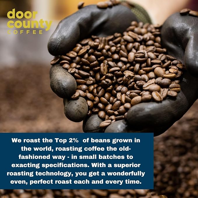 Door County Coffee Cinnamon Hazelnut Flavored Coffee - 10oz Bag - Ground Medium Roast - 100% Arabica