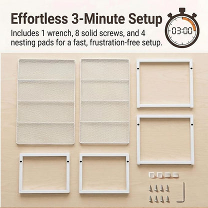 Set of 2 Cabinet Organizers 12.6''W 44 LBS Load Capacity Heavy Duty Kitchen Pantry Shelves Counter Countertop Storage Racks