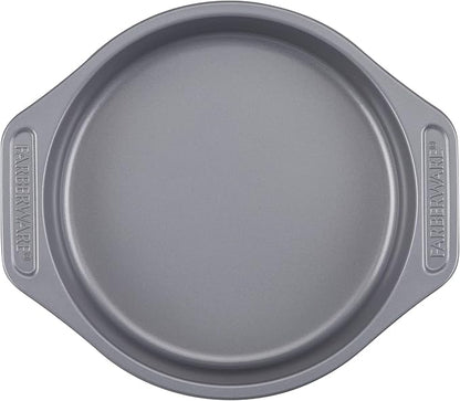 Farberware Nonstick Bakeware Set Includes Baking Cake Pans and Cookie Sheets, 4 Piece, Gray