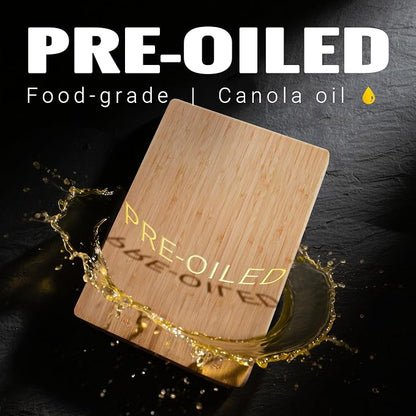 XL Bamboo Cutting Board with Handle – Extra Large Wood Chopping Board for Meat, Cheese, Serving – TRULY Glue-Free, Pre-Oiled Kitchen Boards 21.7"X14"/ 55x36cm - Dishwasher Safe [New 2026 Upgrade]