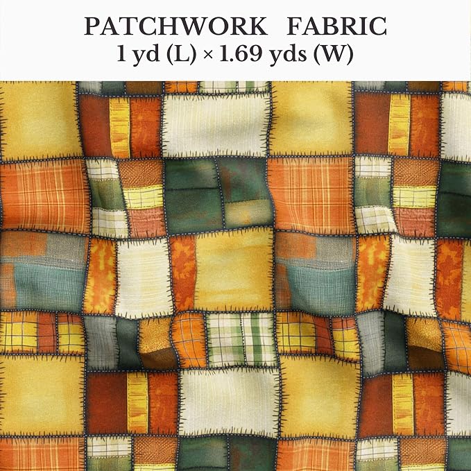 100% Cotton Fabric by the Yard – Turkish Quality Quilting & Sewing Fabric, 1 Yard x 1.69 Yards Wide, Patchwork Cotton for Crafts