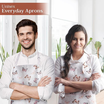 Maison d' Hermine 100% Cotton Apron for women with Pocket Kitchen Chef Apron for Men Cooking Spring Summer