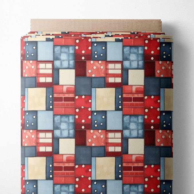 100% Cotton Fabric by the Yard – Turkish Quality Quilting & Sewing Fabric, 1 Yard x 1.69 Yards Wide, Patchwork Cotton for Crafts