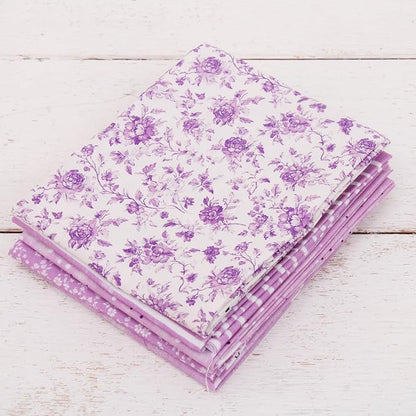 Threadart Exclusive 5 Fat Quarter Bundles - Lavender Vintage Prints 100% Cotton Fabric - Premium 100% Cotton Quilting Fabric - No Duplicates - Full Size Fat Quarters 18"x21" - Lavender