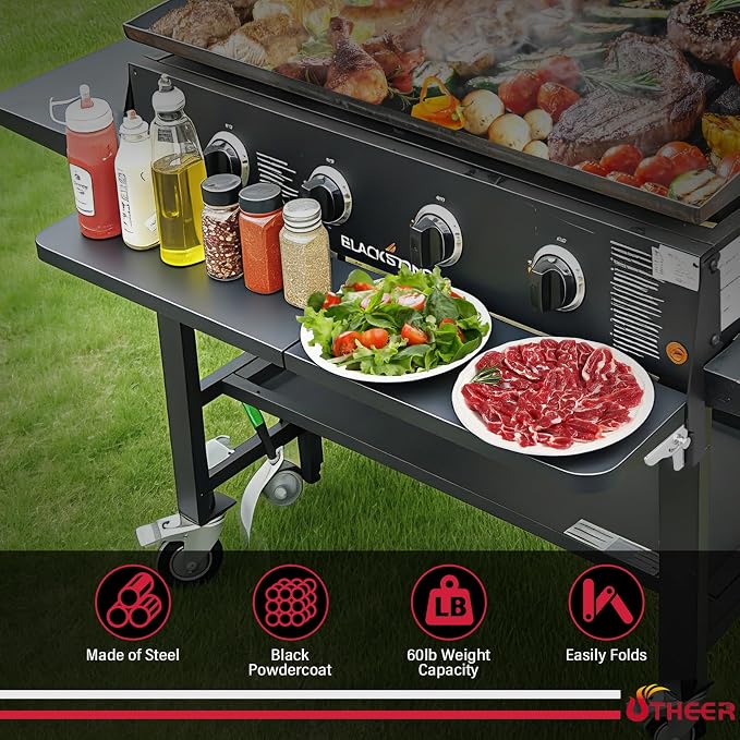 36 X 7 Folding Front Shelf for Blackstone 36 inch griddle 2149 1984 1554 1825, Easy-Check Fit Accessory for Outdoor Cooking or Use