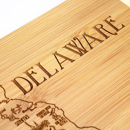Totally Bamboo A Slice of Life Delaware State Serving and Cutting Board, 11" x 8.75"