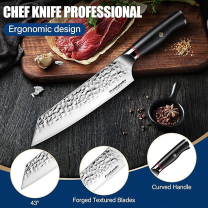 8 Inch Santoku Knife, High Carbon Stainless Steel Damascus Sushi Knife, Professional Sharp Japanese Chef Knife with Ergonomic Handle, Home & Kitchen - Ideal Gift for Home & Kitchen